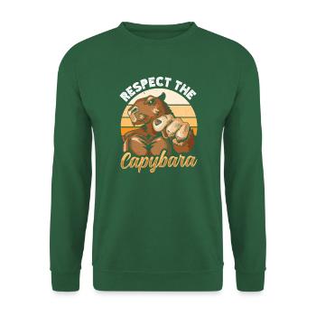 Respect The Capybara - Unisex Sweatshirt - green - Front