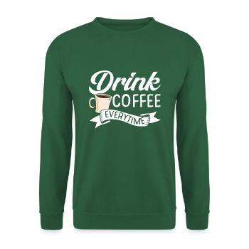 Drink Coffee Unicorn - Unisex Sweatshirt - green - Front