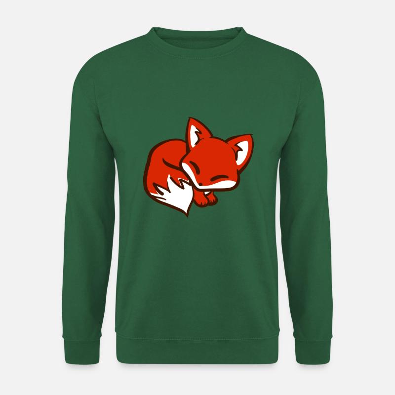 Renard mignon / Renard mignon / Renard mignon - Sweat-shirt Unisexe - vert foncé