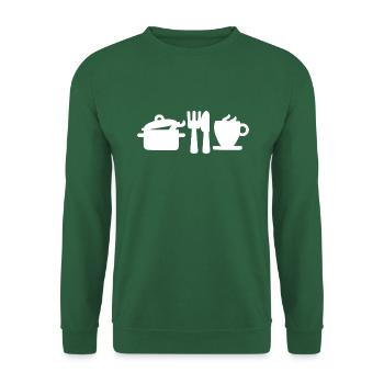 Kitchen Logo Cooking - Food - Coffee Personalized - Unisex Sweatshirt - green - Front
