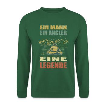Mann Angler Legende - Unisex Pullover - Grün - Vorne