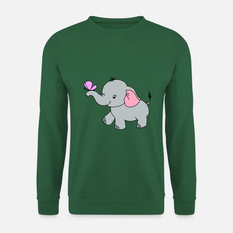 Elefant Schmetterling Niedlich - Unisex Pullover - Grün