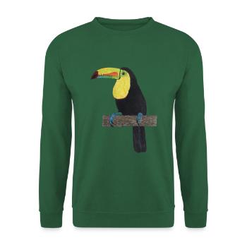 Tukan Urwald Regenwald - Unisex Pullover - Grün - Vorne