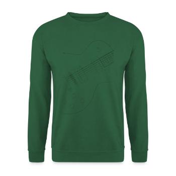 schwarze LP Gitarre - Unisex Pullover - Grün - Vorne