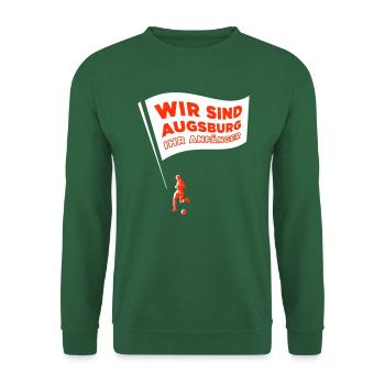 WIR SIND AUGSBURG – IHR ANFÄNGER ! 4c red on w b - Unisex Pullover - Grün - Vorne