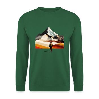 Hiking Retro/Vintage - Unisex Sweatshirt - green - Front