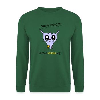 Pucky the cat - Unisex Pullover - Grün - Vorne