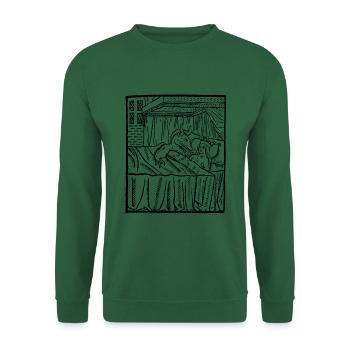 The animal in bed - Unisex Sweatshirt - green - Front