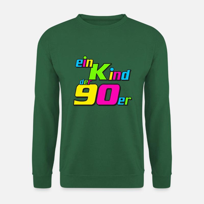 90er Party , Mottoparty , 90er Jahre Kind (25) - Unisex Pullover - Grün