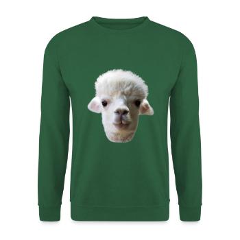 Portrait d’alpaga - Sweat-shirt Unisexe - vert foncé - Devant