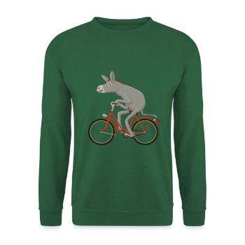 Drahtesel rot - Unisex Pullover - Grün - Vorne