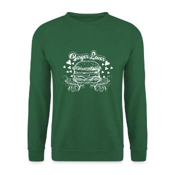 Amateur de hamburger amateur de viande mangeur de viande à emporter - Sweat-shirt Unisexe - vert foncé - Devant