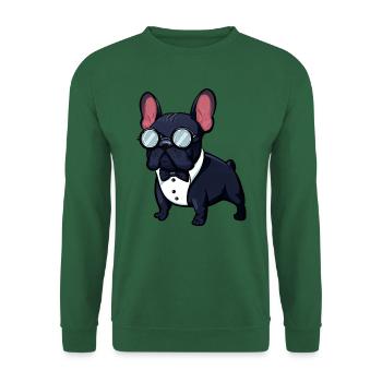 French Bulldog The Gangster - Unisex Sweatshirt - green - Front