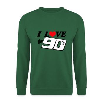 90s Party , Theme Party , I love the 90s (25) - Unisex Sweatshirt - green - Front