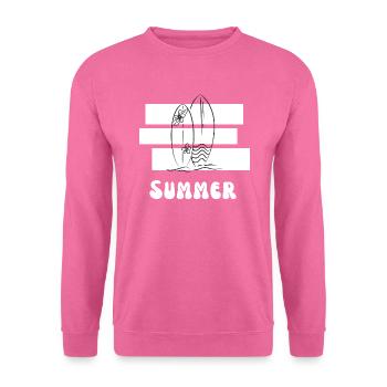 Sommer Urlaub Strand Meer Sufing - Unisex Pullover - Pink - Vorne