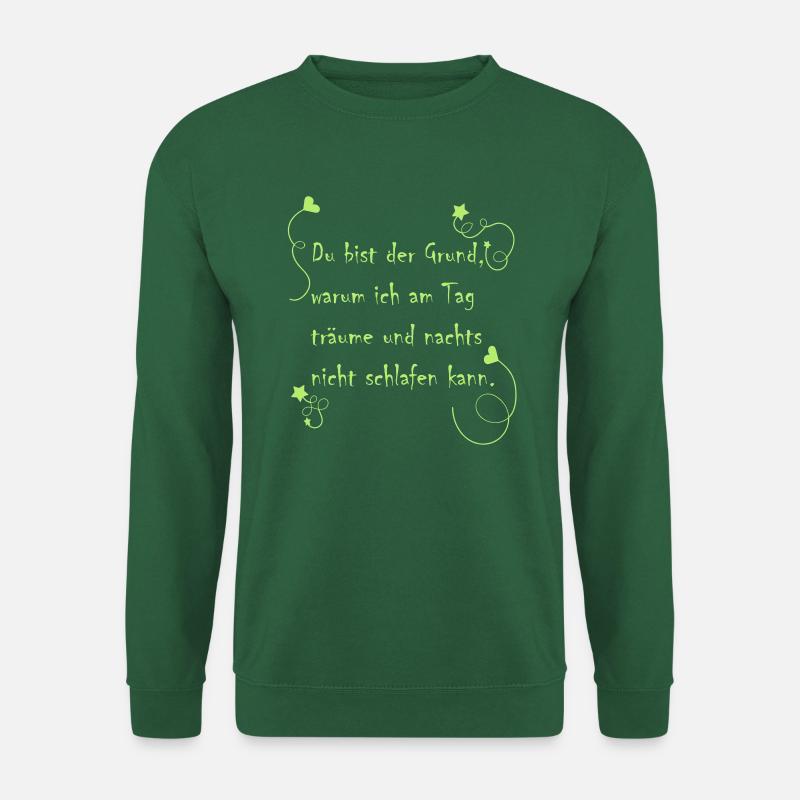 Du bist der Grund | Urrer Schwätzerei - Unisex Pullover - Grün