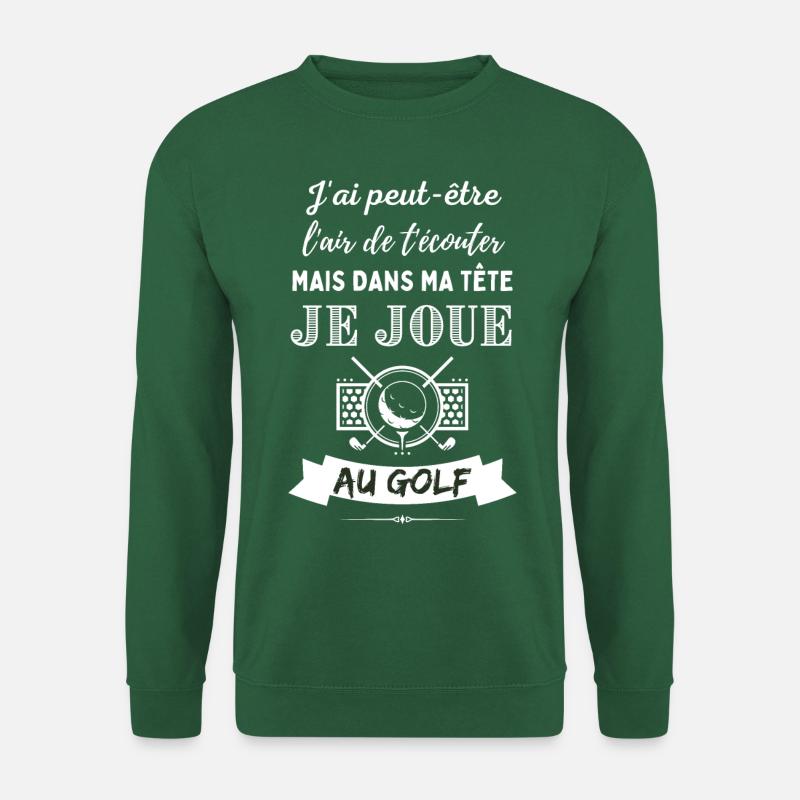 Idée cadeau pour golfeur ou golfeuse / Fan de golf - Sweat-shirt Unisexe - vert foncé