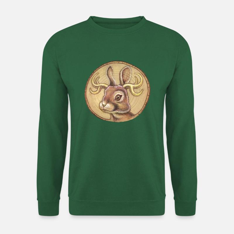 Osterhase - Wolpertinger, Jackalope - Unisex Pullover - Grün