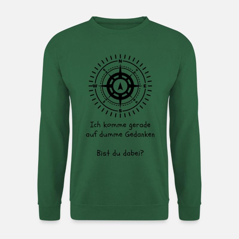 Himmelsrichtung Kompass mit lustigem Spruch - Unisex Pullover - Grün