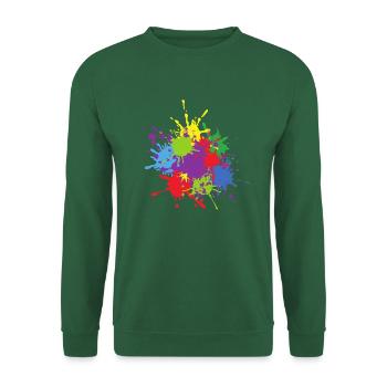 Multicolour Paint Blob - Unisex Sweatshirt - green - Front