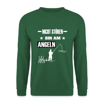 Angeln - Unisex Pullover - Grün - Vorne