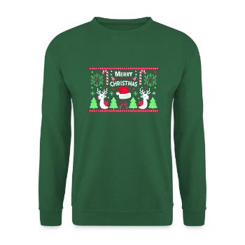 Ugly Christmas Sweater – Oh Du Kitschige - Unisex Pullover - Grün - Vorne