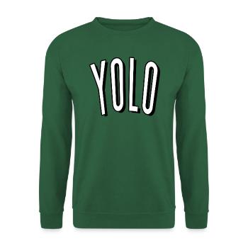 yolo YOLO live best day good vibes crazy best best - Unisex Pullover - Grün - Vorne