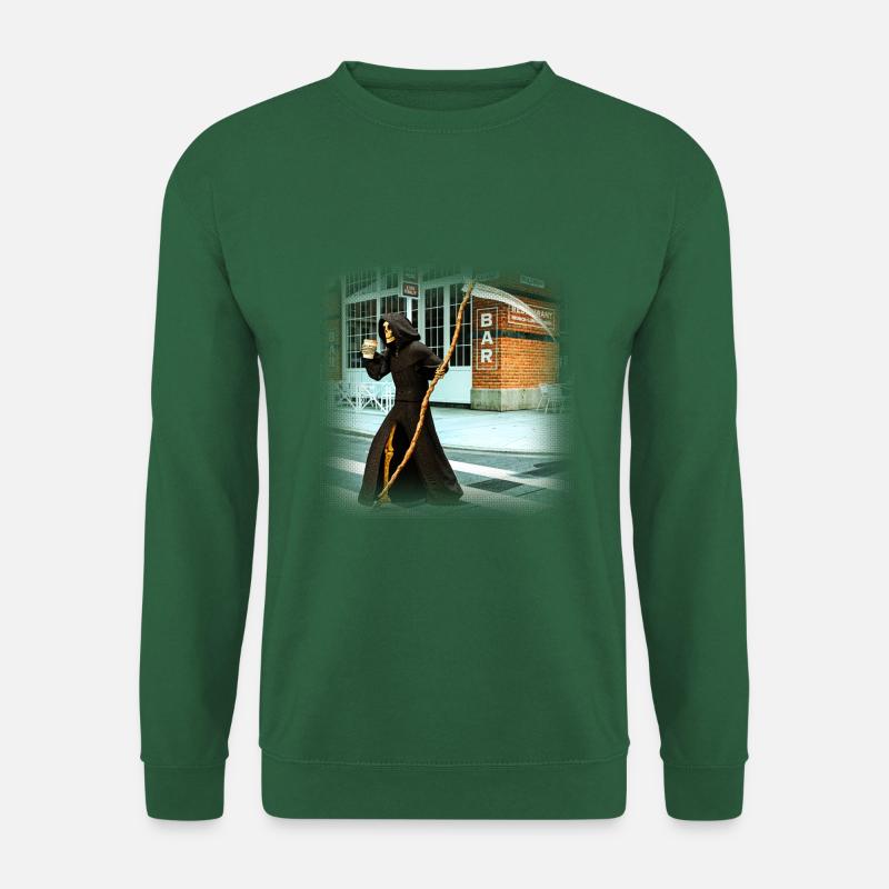 Coffee to go für den Tod - Unisex Pullover - Grün