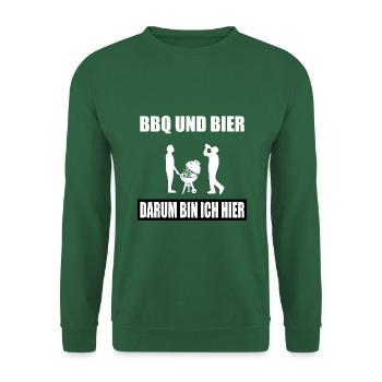 BBQ - Unisex Pullover - Grün - Vorne