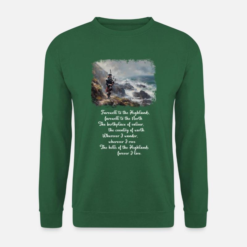 Adieu aux Highlands - Robert Burns - Sweat-shirt Unisexe - vert foncé