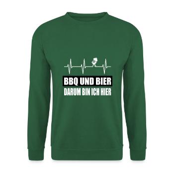 BBQ - Unisex Pullover - Grün - Vorne