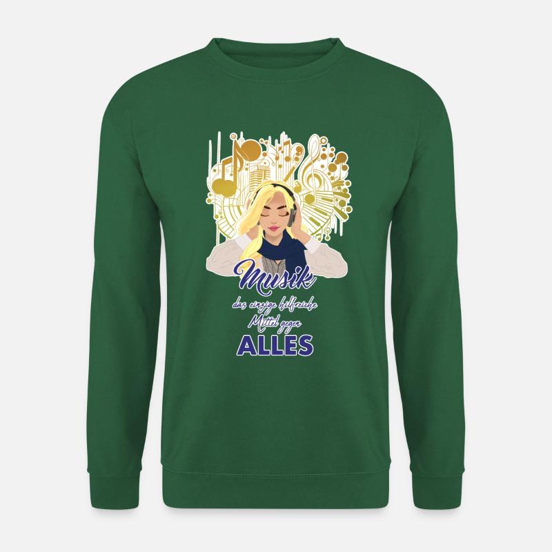 ProllyPolly sagt: Musik - Unisex Pullover - Grün