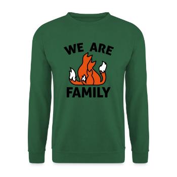 Fox Family We are family - Tierfamilie Geschenk - Unisex Pullover - Grün - Vorne