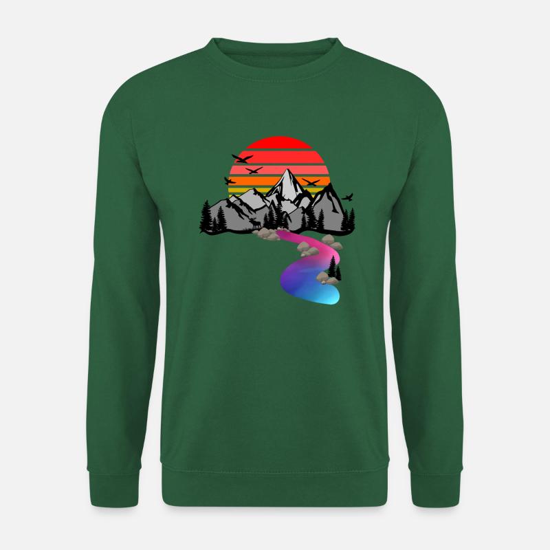 Natur in den Bergen - Unisex Pullover - Grün