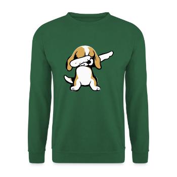 Dabbing Beagle Tab Dog Gift Retro - Unisex Sweatshirt - green - Front