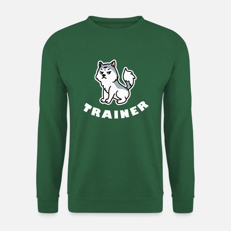 Huskytrainer Grumpy Hund Malamute - Unisex Pullover - Grün