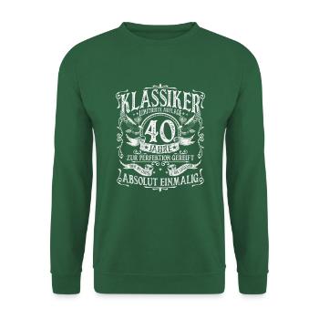 40. Geburtstag 40 Jahre Klassiker Geschenk - Unisex Pullover - Grün - Vorne