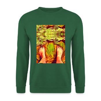 Les pieds dans l'eau plage - Sweat-shirt Unisexe - vert foncé - Devant