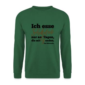Schokolade - Unisex Pullover - Grün - Vorne