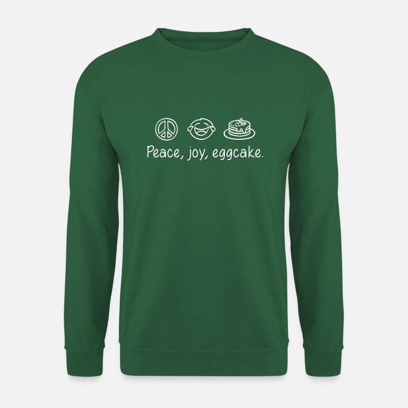 Peace, joy, eggcake. - Unisex Pullover - Grün