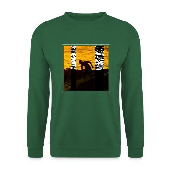 Surf Life Vintage Surfing Retro Surfbrett Surfer - Unisex Pullover - Grün - Vorne