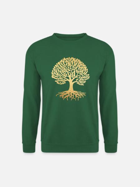 Baum gold - Unisex Pullover - Grün