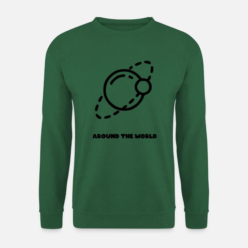 Rund um die Welt schwarz - Unisex Pullover - Grün