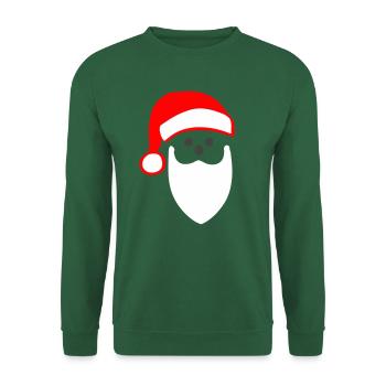 ADORABLE TÊTE DE PÈRE NOËL STYLISÉE MINIMALISTE - Sweat-shirt Unisexe - vert foncé - Devant