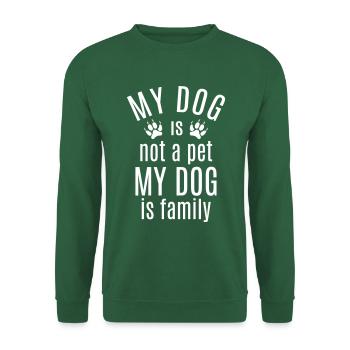 Chien aucun animal de compagnie famille chien amoureux patte - Sweat-shirt Unisexe - vert foncé - Devant
