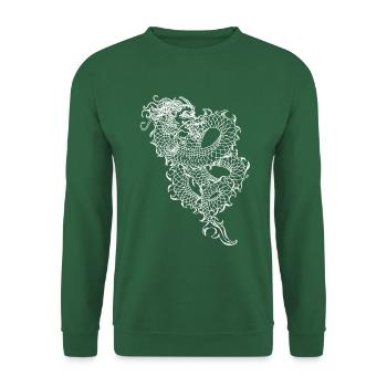 Chinesischer Drache Long - Unisex Pullover - Grün - Vorne