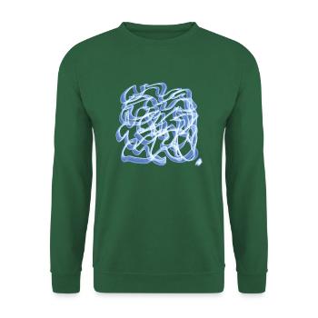 Abstraktes Blau - Unisex Pullover - Grün - Vorne