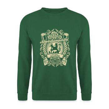 Düsseldorf Bierspruch Design Abwärtskompatibel - Unisex Pullover - Grün - Vorne