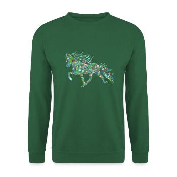 Tölter 3 fleurs en grand - Sweat-shirt Unisexe - vert foncé - Devant