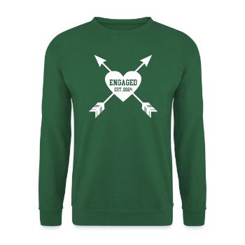 Engaged 2024 Hochzeit Verlobung Verlobte Verlobter - Unisex Pullover - Grün - Vorne